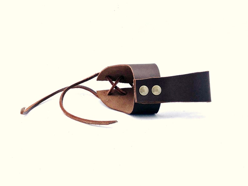 Drinking Horn Holder in Black or Brown Leather. Two Sizes Etsy