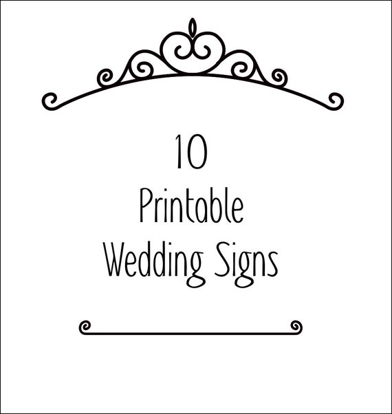 10 popular Wedding printable signs wedding Bride and Groom | Etsy