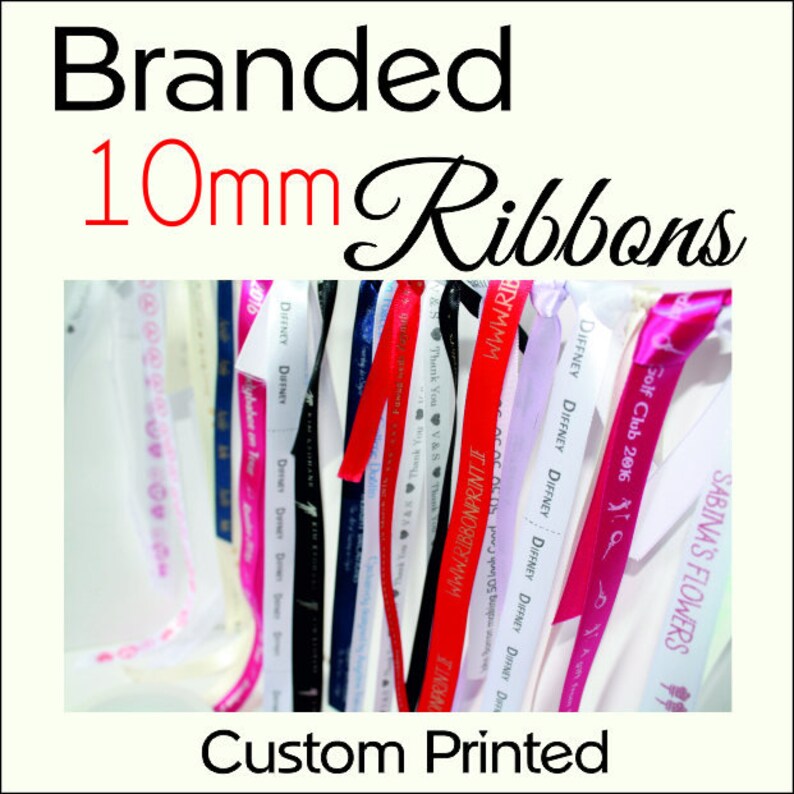 10 mm företagsband - Företagsmärke - Elegant specialtryckt satin - Personligt band - specialdesign - Professionellt märkesband bild 8