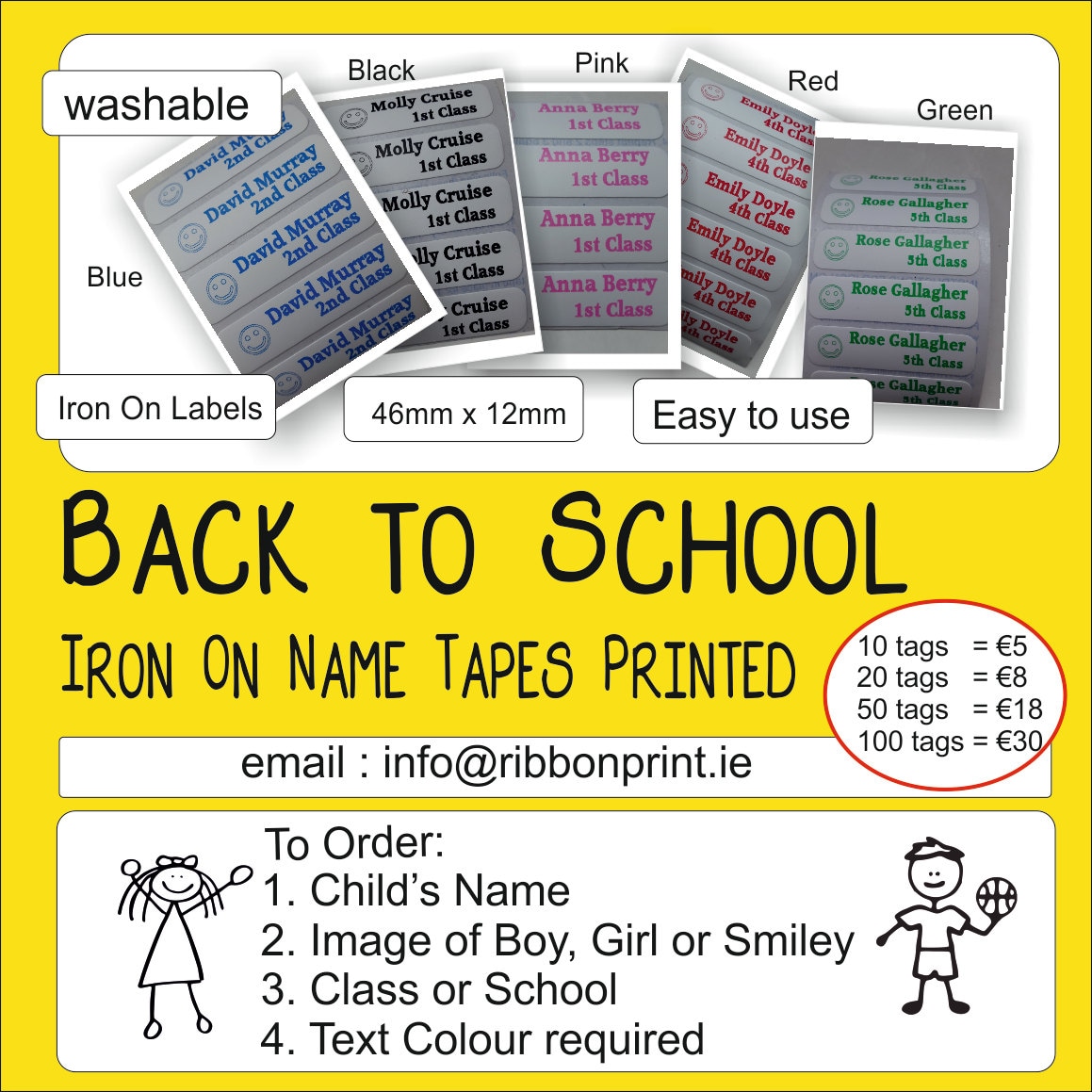 School Name Tag Ideas