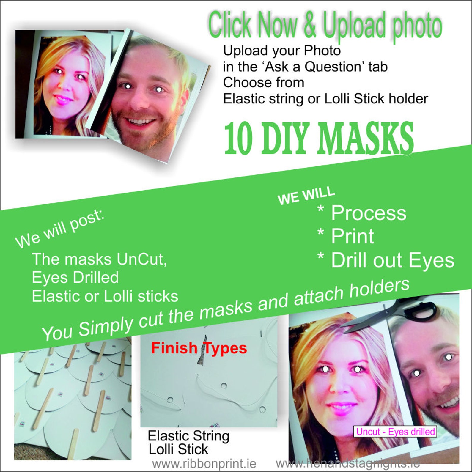 DIY Face Cut Out 10's Face Props Custom Made - Etsy