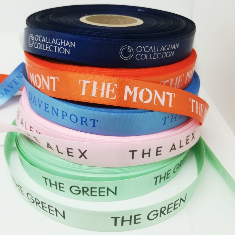 10 mm företagsband - Företagsmärke - Elegant specialtryckt satin - Personligt band - specialdesign - Professionellt märkesband bild 7