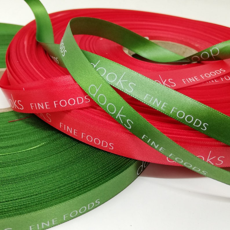 10 mm företagsband - Företagsmärke - Elegant specialtryckt satin - Personligt band - specialdesign - Professionellt märkesband bild 1