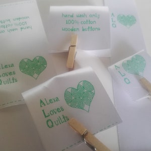 Personalised 50mm Printed Garment Name Tags Foldable - Etsy
