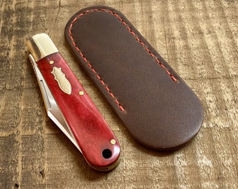 The Round Off Pocket Slip By Knife Model | A Leather Sheath for Folding Knives | Protect Your Every Day Carry Gear | Made In The USA