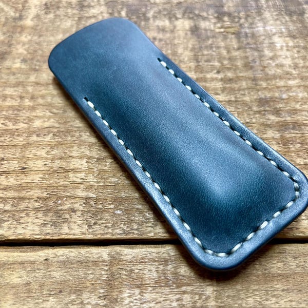 For Buck Knives: Handmade Cajun Pocket Slip Leather Folding Knife Sheath