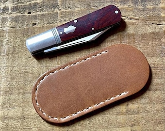 NEW Designed for JACK WOLF Folding Knives: Handmade Leather Knife