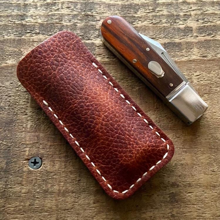 The Cajun Pocket Slips By Knife Models | A Leather Sheath for Folding Knives | To Protect Your Every Day Carry Gear | Made In The USA