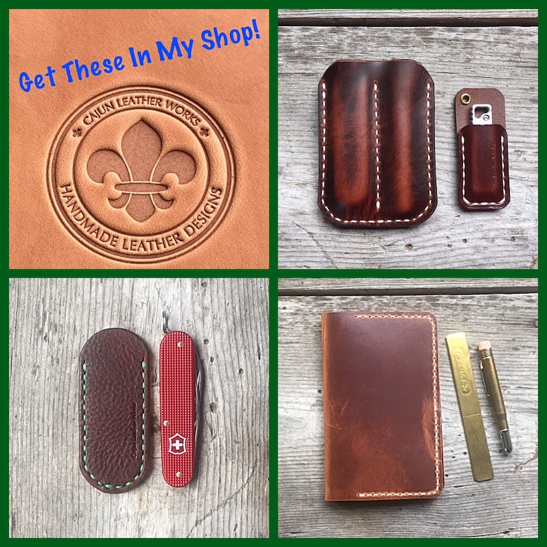 Cajun Pocket Organizer Wallet With Three Pocket Design Every Day Carry Handmade By Cajun Leather Works Proudly Made In The USA!