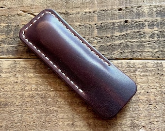 For CASE XX Knives: Handmade Cajun Pocket Slip Leather Folding Knife Sheath