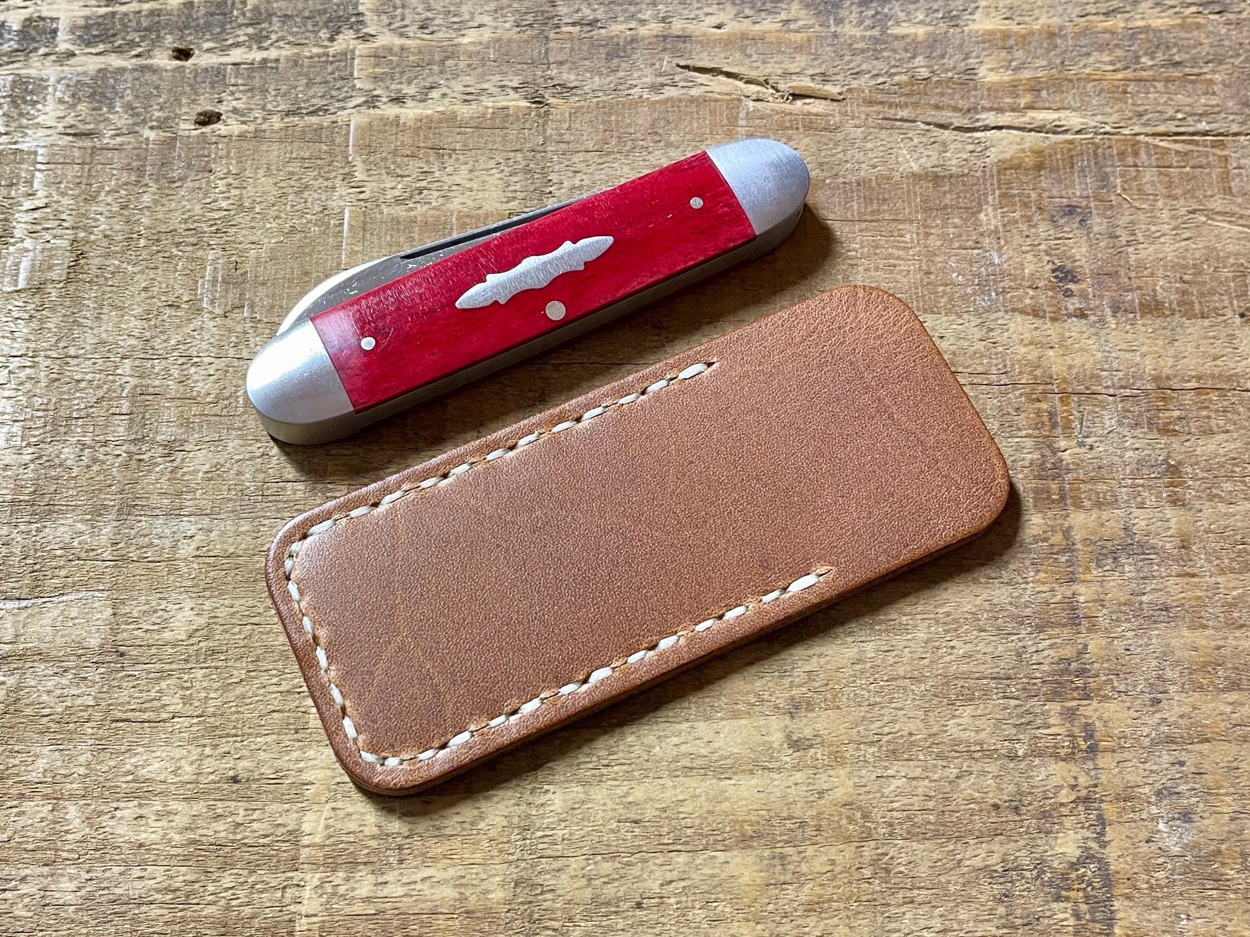 ＊handmade＊no.232 NEW Designed for JACK WOLF Folding Knives: Handmade Leather Knife