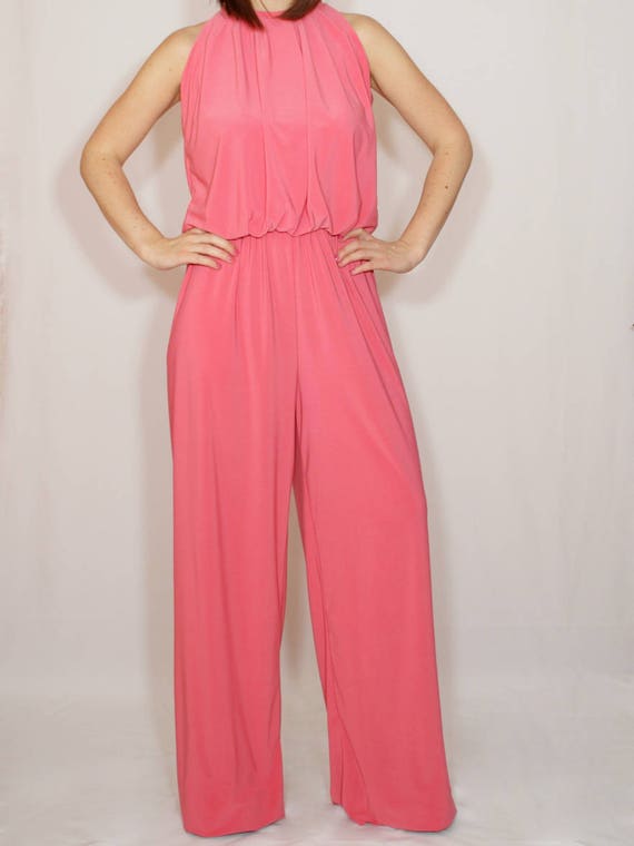coral pink jumpsuit