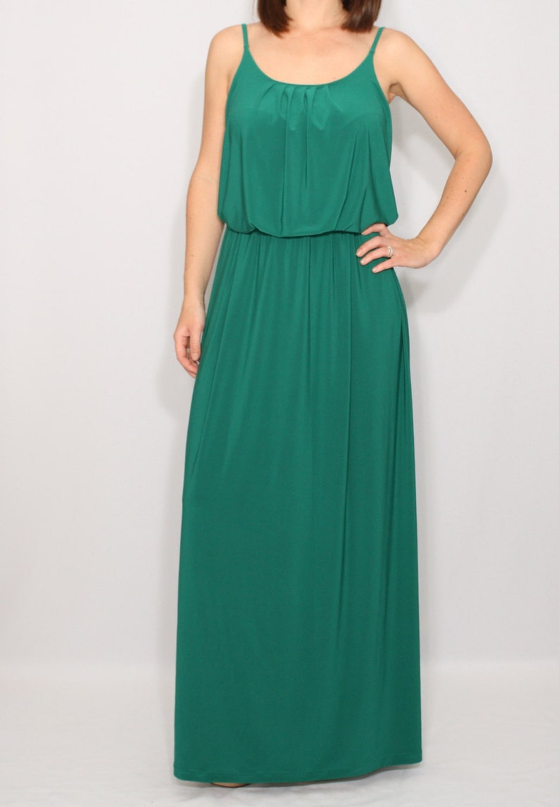 Robe maxi vert émeraude robe de demoiselle dhonneur longue | Etsy
