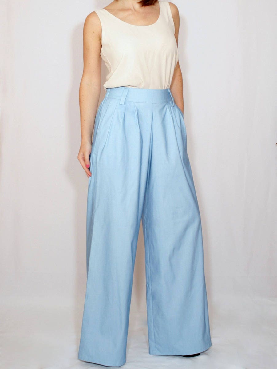 Light blue wide leg pants Clearance