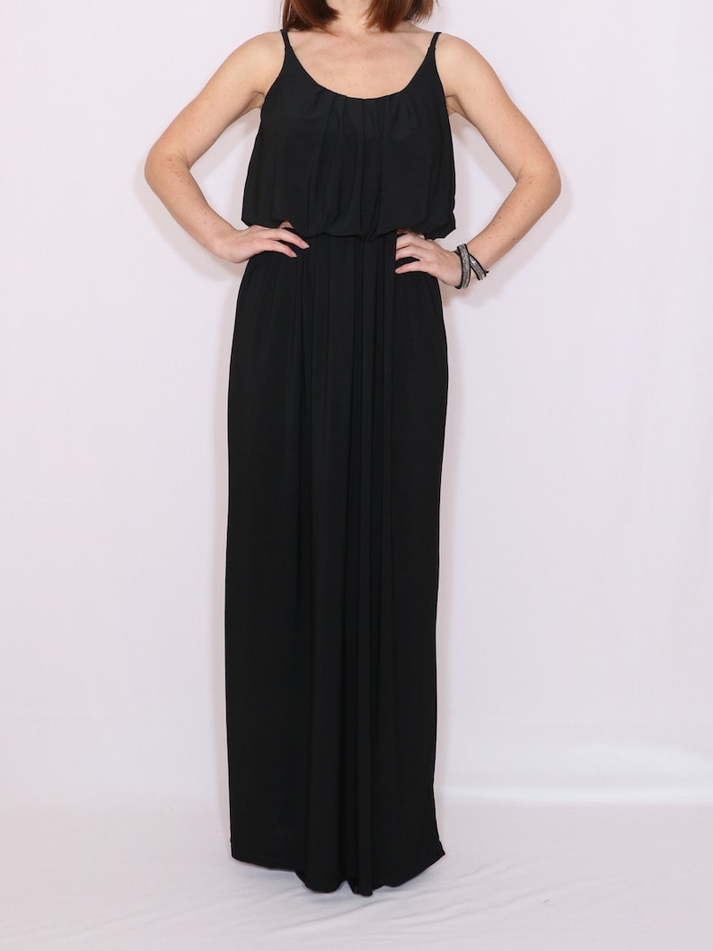 Schwarzes Maxikleid Langarm Schwarzes Maxikleid Langarm