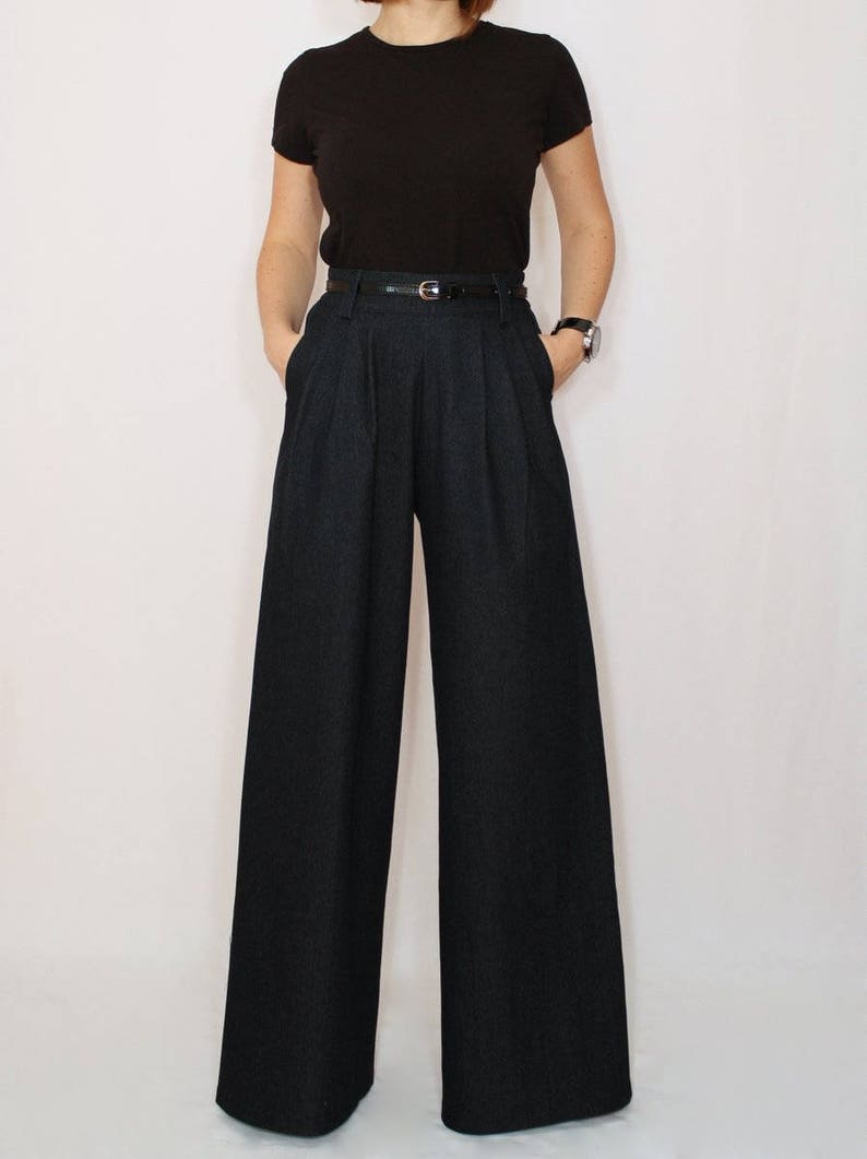 plus size high waisted black pants