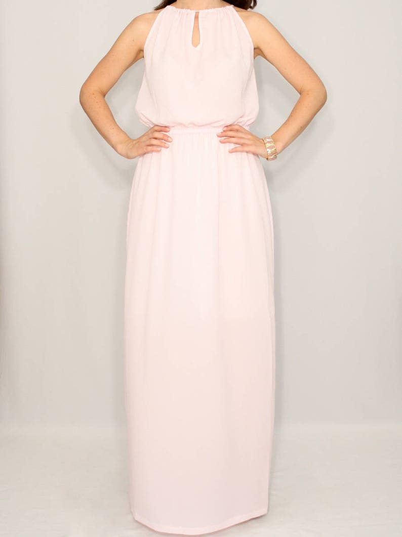 pink sundress maxi