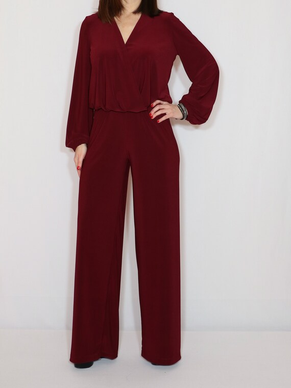 long sleeve jumpsuit wide leg