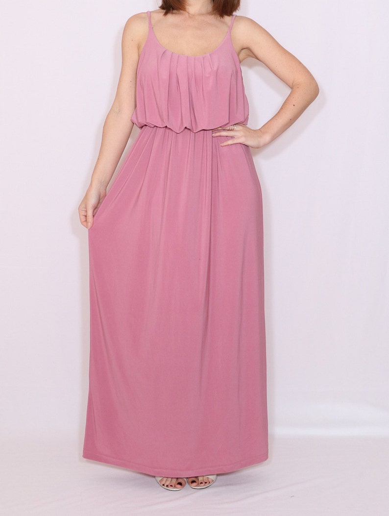 Mauve bridesmaid dress Dusty rose maxi dress Boho bridesmaid Etsy
