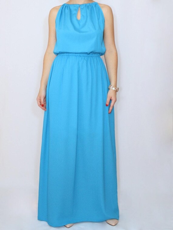 aqua blue sundress