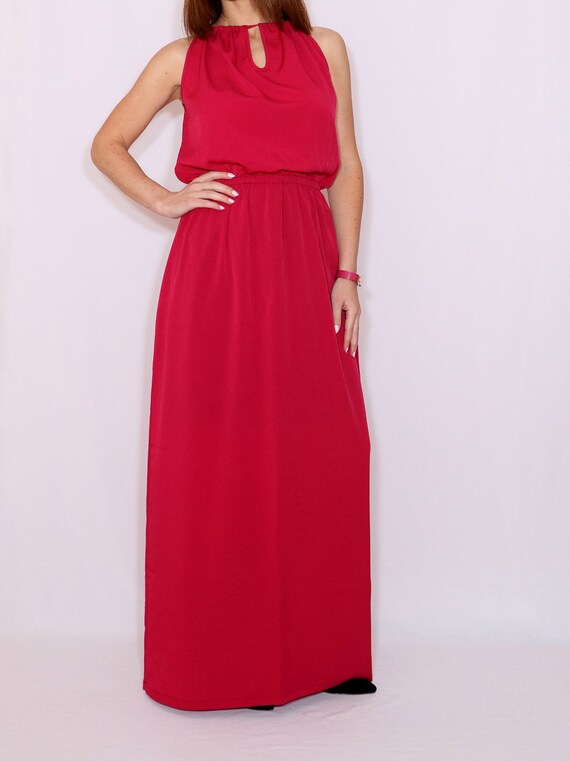 burgundy sundress