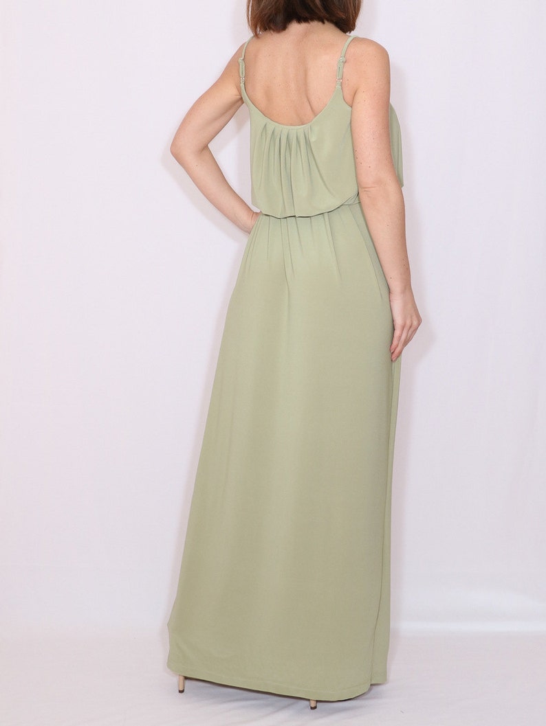 Sage green maxi dress sage green bridesmaid dress summer Etsy