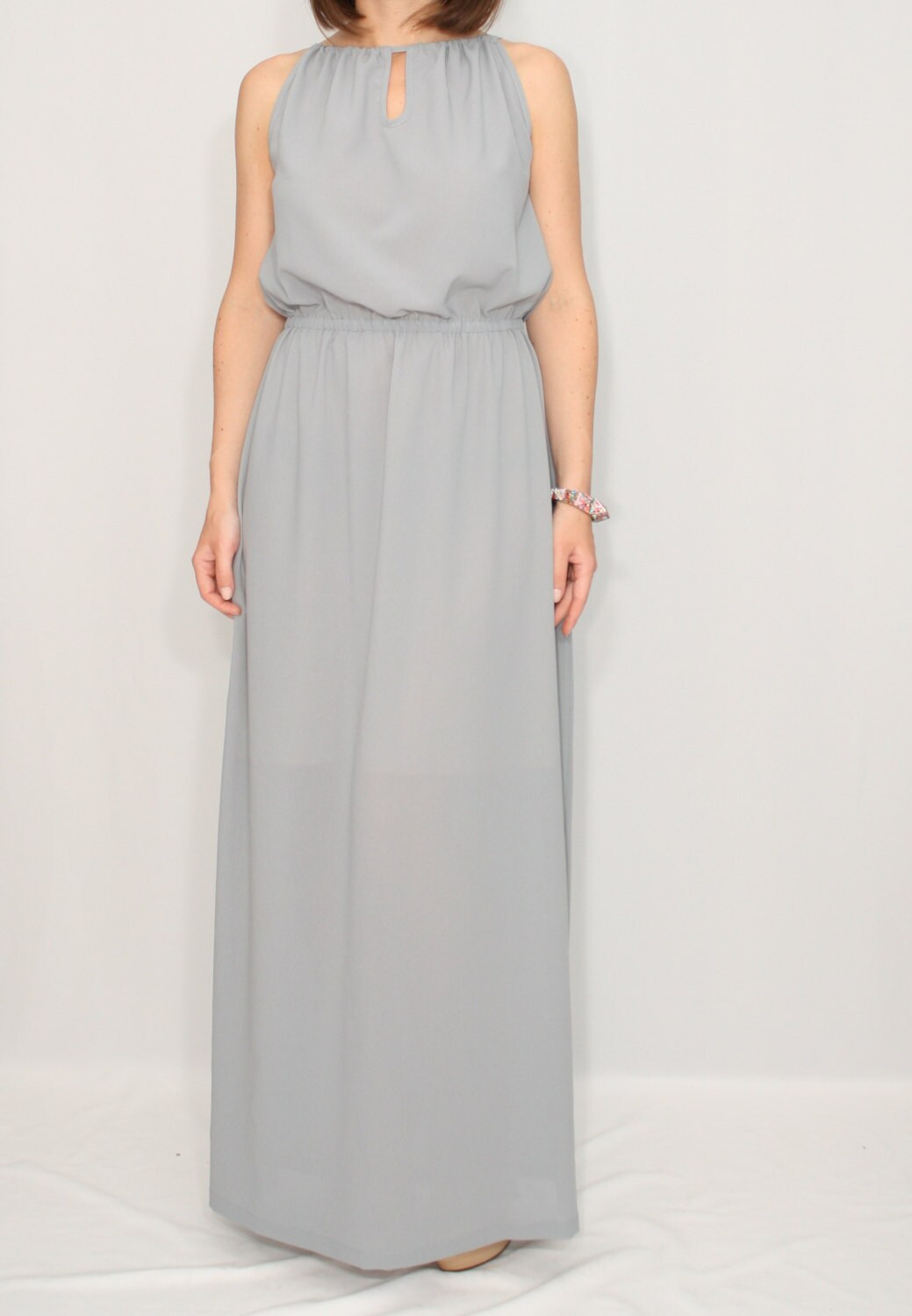 Grey maxi dress long dress bridesmaid dress sundress | Etsy