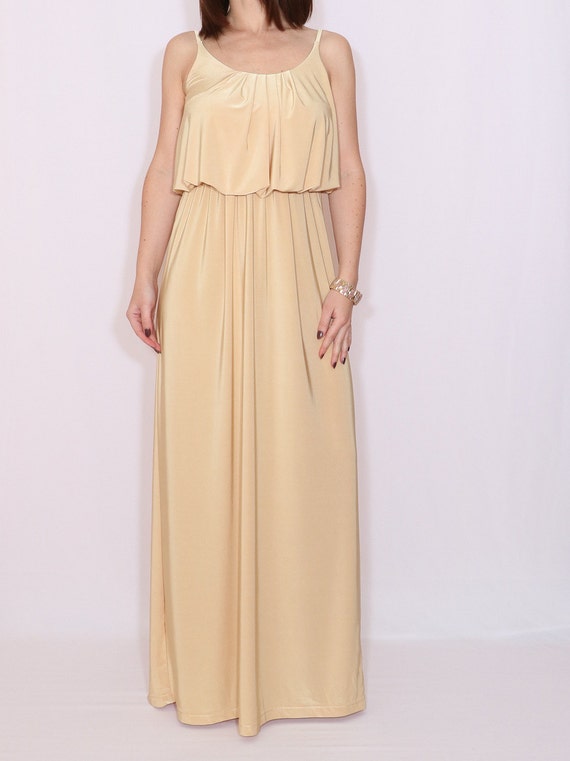 gold maxi dress