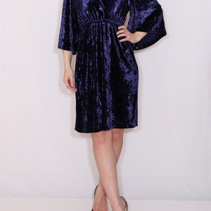 navy velvet cocktail dress