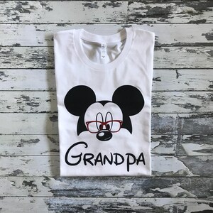 Family Vacation Mouse Raglan Tee Mickey or Minnie Inspired with Glitter Bow Family Disney Day 3/4 Sleeve T-Shirts White with Black Sleeves afbeelding 3