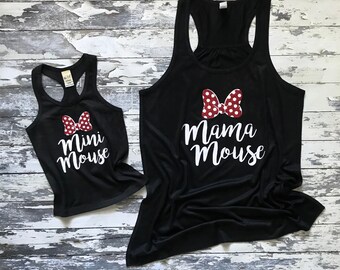 Matching Design Mommy Daughter Tops Any Mouse Tank or T Shirt Family Vacation Mama Mouse Mini Mouse Sister Mouse Daddy Mouse Brother Mouse