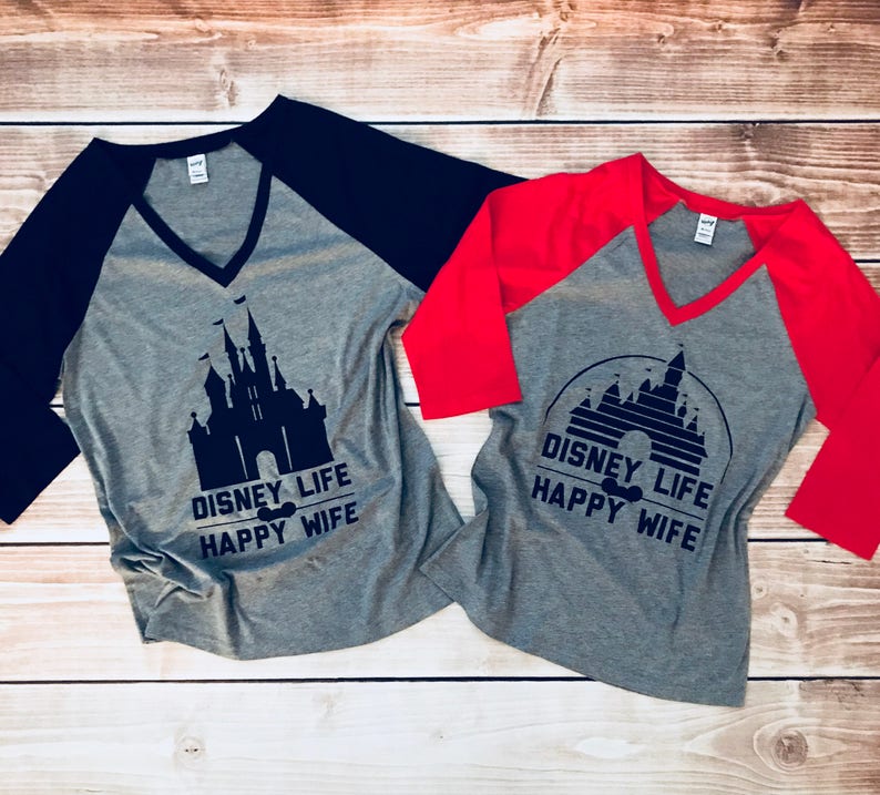disney life happy wife shirt
