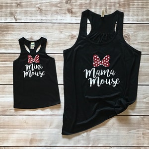 Matching Design Mommy Daughter Tops Any Mouse Tank or T Shirt Family Vacation Mama Mouse Mini Mouse Sister Mouse Daddy Mouse Brother Mouse image 2