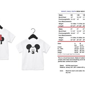 Family Vacation Mouse Tee Mickey or Minnie Inspired with Glitter Bow CUSTOMIZE W/ ANY NAME Family Disney Day T-Shirts in White afbeelding 3