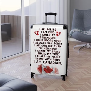 Canadian Pride Koffer, Reisegepäck für Kanadier, Einzigartiges Geschenk für Reisende, Kanada Tag, Stolzgeschenke, Ahornsirupliebhaber, Spaßreisen