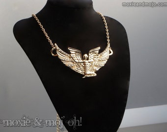 Necklace:  "Isis Goddess" in gold with rhinestones