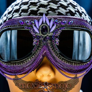 Burning Man Goggles. Small Face. UV Protection. embellished festival eyewear. image 3