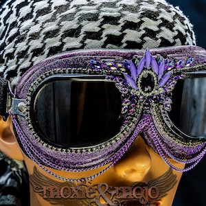 Burning Man Goggles. Small Face. UV Protection. embellished festival eyewear. image 5