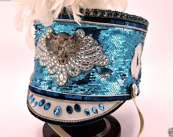 Burning Man Men's Hat, Marching Band Festival Lion. Animalia - size XL