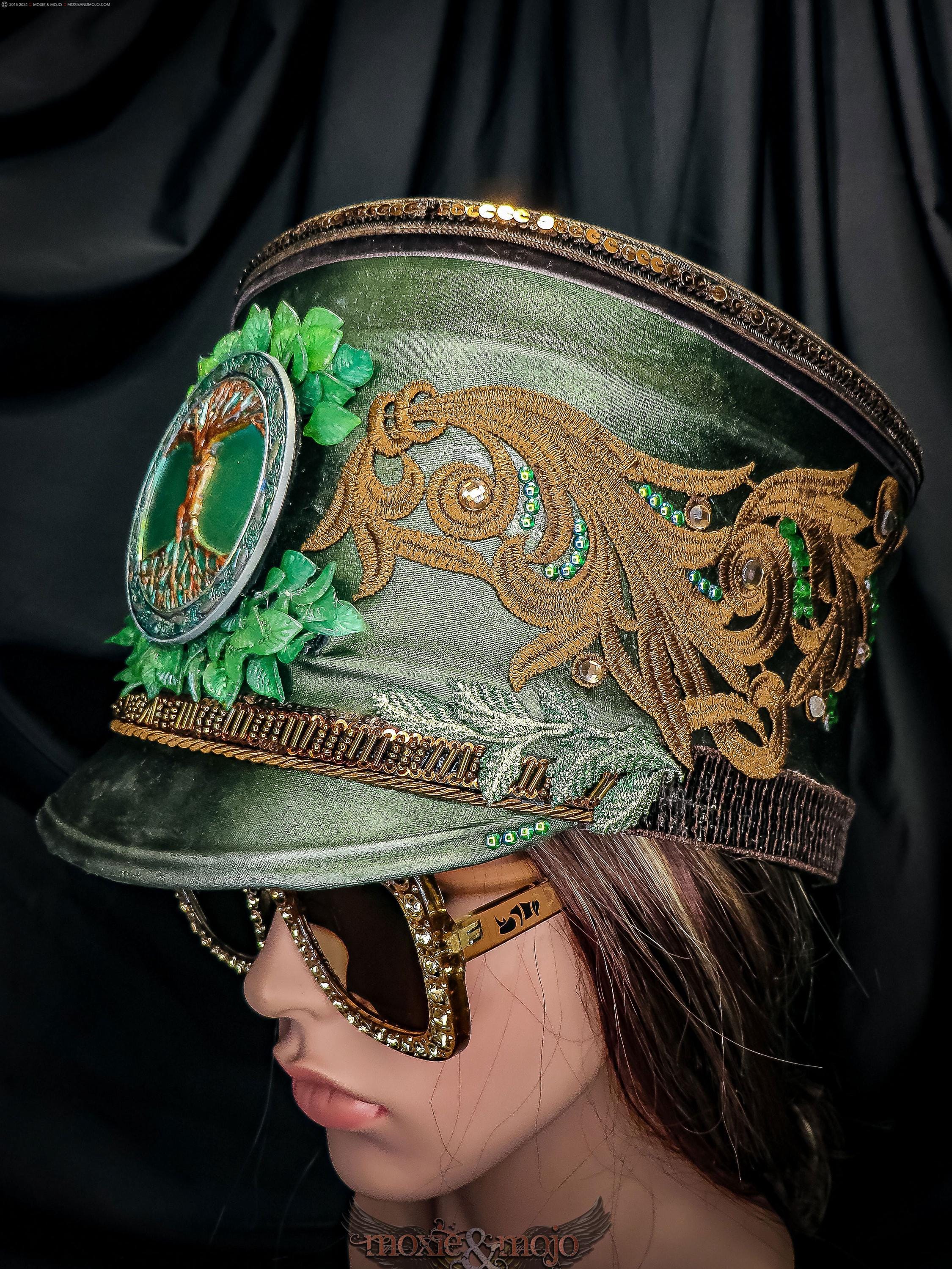 Handmade burning man festival hat- marching band Amazon.com: ILOVEMASKS Red Black Men & Women Burning Man  main image 3