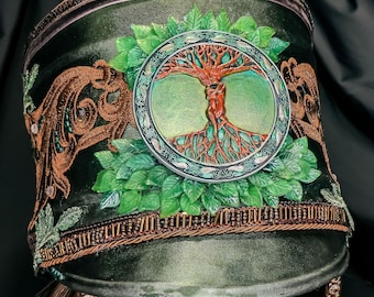 Burning Man Hat, Men's Marching Band Festival Hat: "Entanglement"