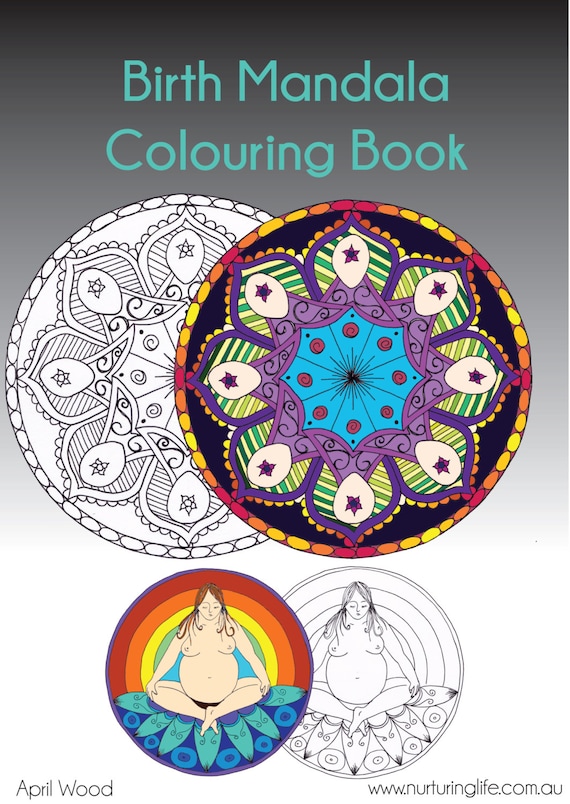 Birth Mandala Adult Colouring In Book Etsy