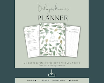 Baby Shower Planner, Printable Baby Shower Planner, Planning a Baby Shower, Digital Download, Baby Shower Checklist