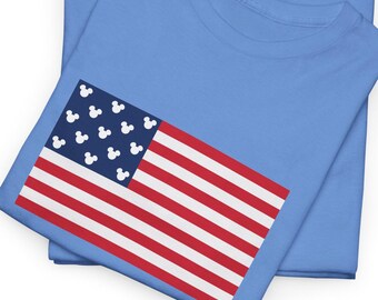 Amerikas 250:e Musse Pigg-tröja | Patriotiska Disney-tröja | 4 juli Disney-tröja
