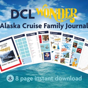 DCL Wonder Alaska Cruise Family Journal | Disney Cruise Line Fish Extender Gift | DCL Instant Download (Digital File)