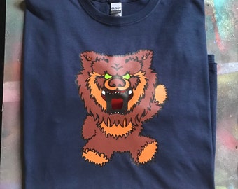 Camiseta de oso de peluche malvada y aterradora