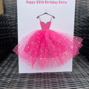 A4 große personalisierte 3d kleid geburtstagskarte tutu rock rosa einzigartige karte jede anlass