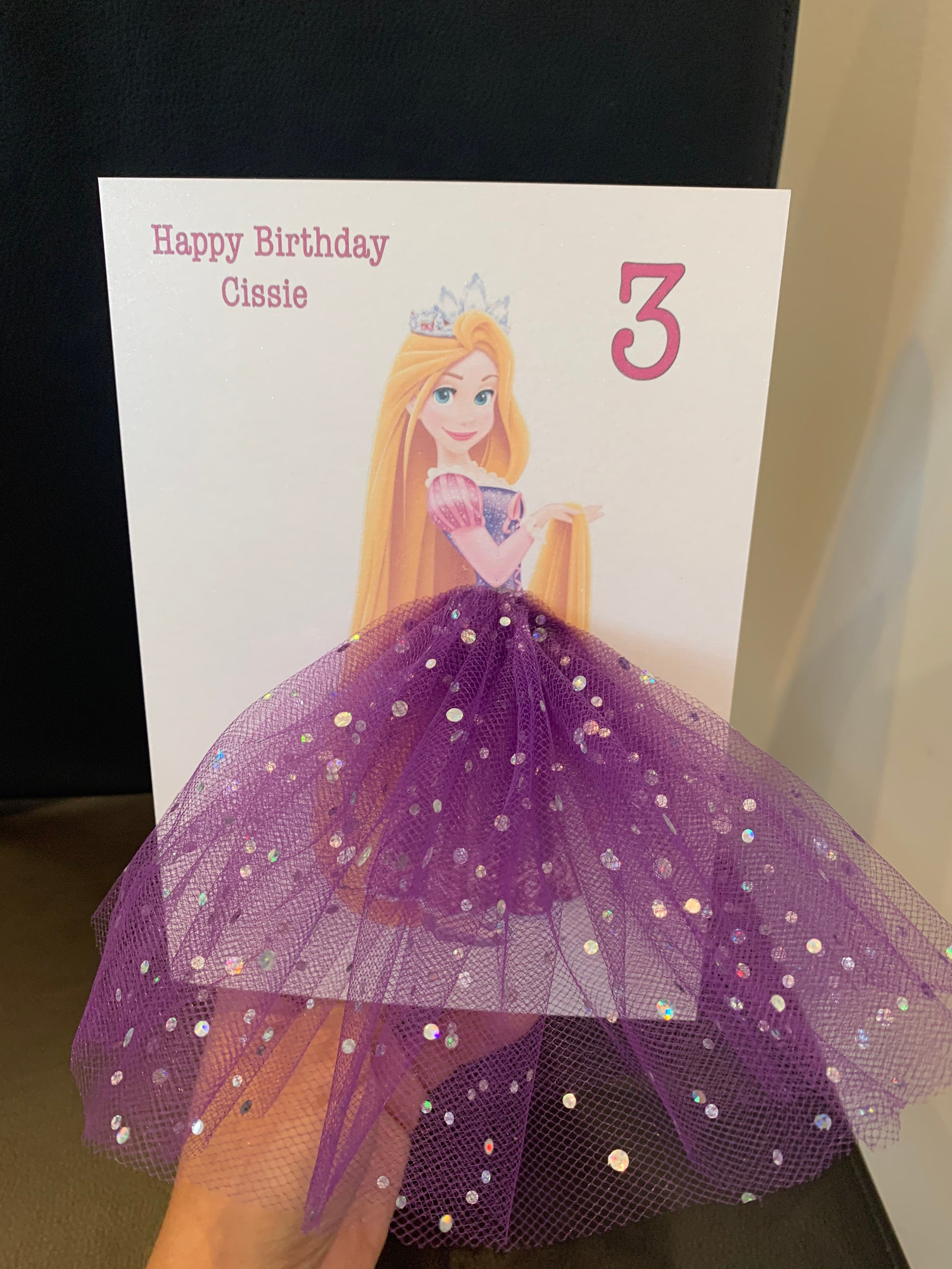 Personalised tangled rapunzel birthday card any occasion card | Etsy