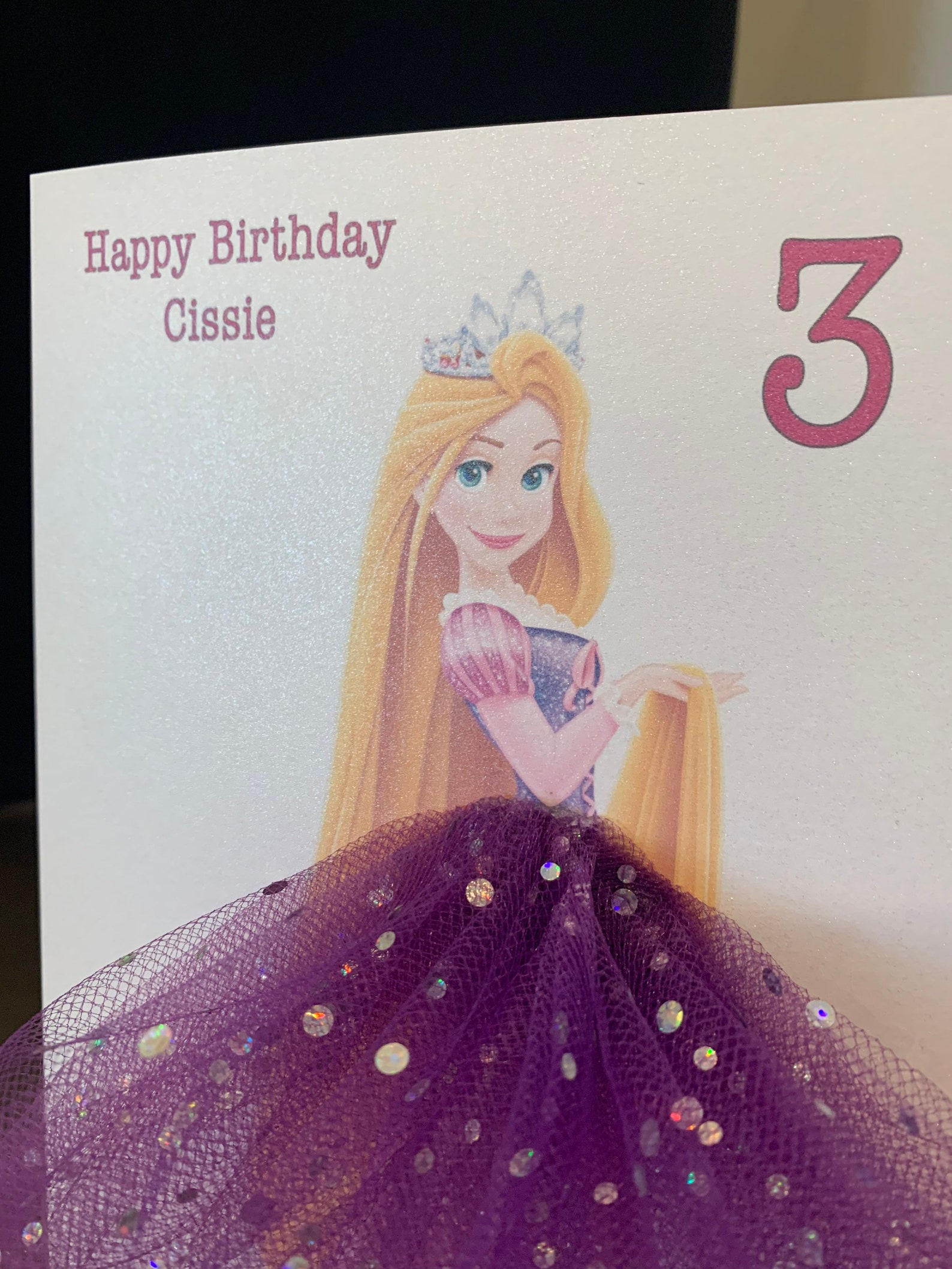 Personalised tangled rapunzel birthday card any occasion card | Etsy
