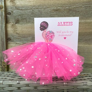 A5 A4 carte d'anniversaire personnalisée 3D patineuse sur glace toute occasion carte tutu rose jupe tulle paillettes jolie fille en robe porte-bonheur